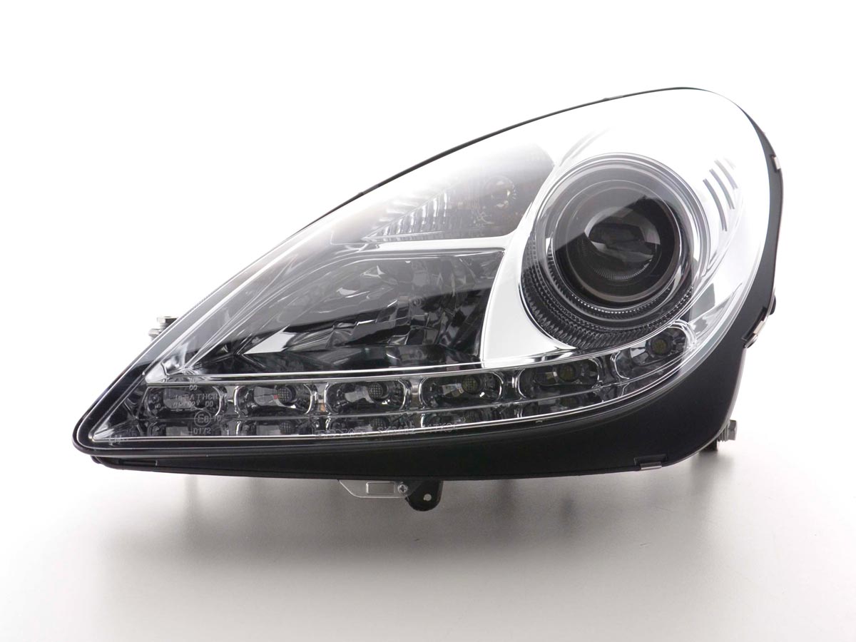 Scheinwerfer Set Daylight LED Tagfahrlicht Mercedes SLK R171 chrom 04-11 Scheinwerfer Set Daylight LED Tagfahrlicht Mercedes SLK R171 chrom 04-11